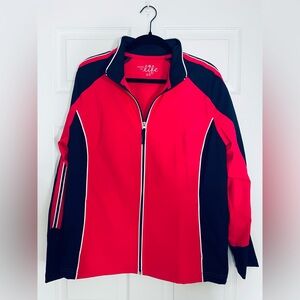 Made for Life | Red & Navy Zip-Up Track Jacket